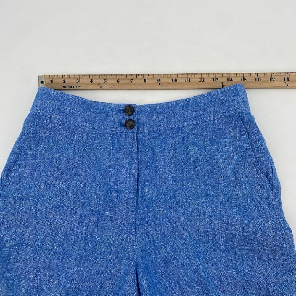 Boden Women’s US 8 UK 12 Blue Cornwall 6” Linen Shorts Nautical Beach - Picture 7 of 12